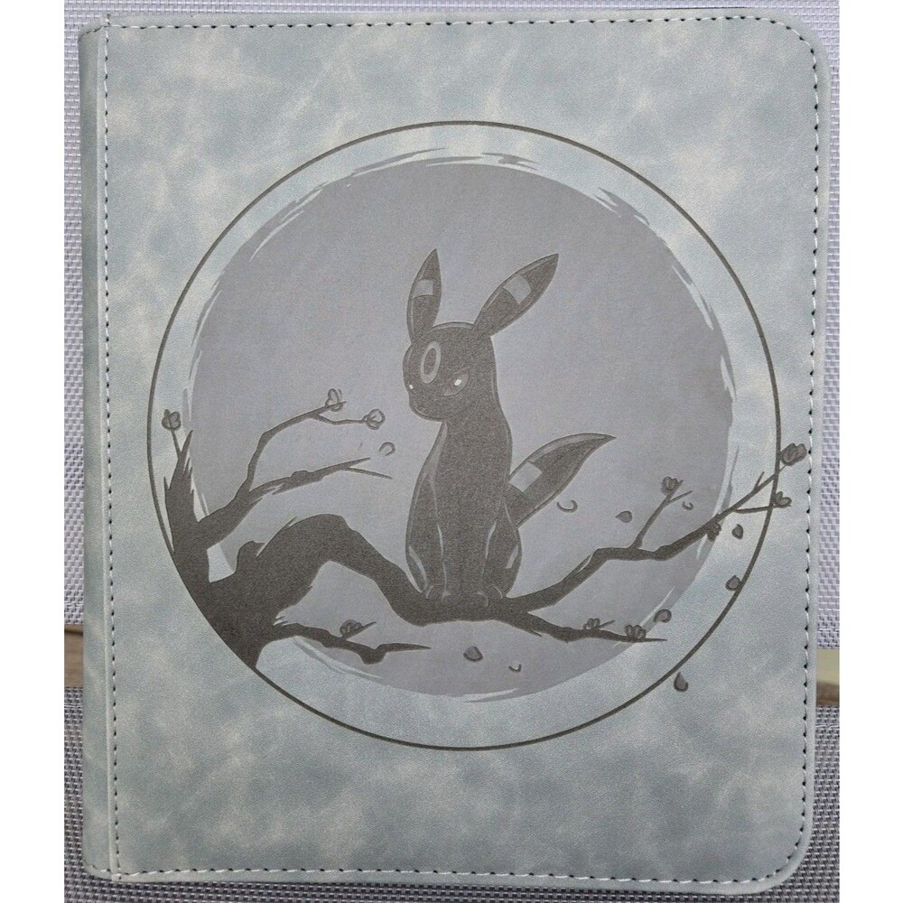 Pokemon Umbreon 2x2 Gray Top Loader Binder 112 Cards C